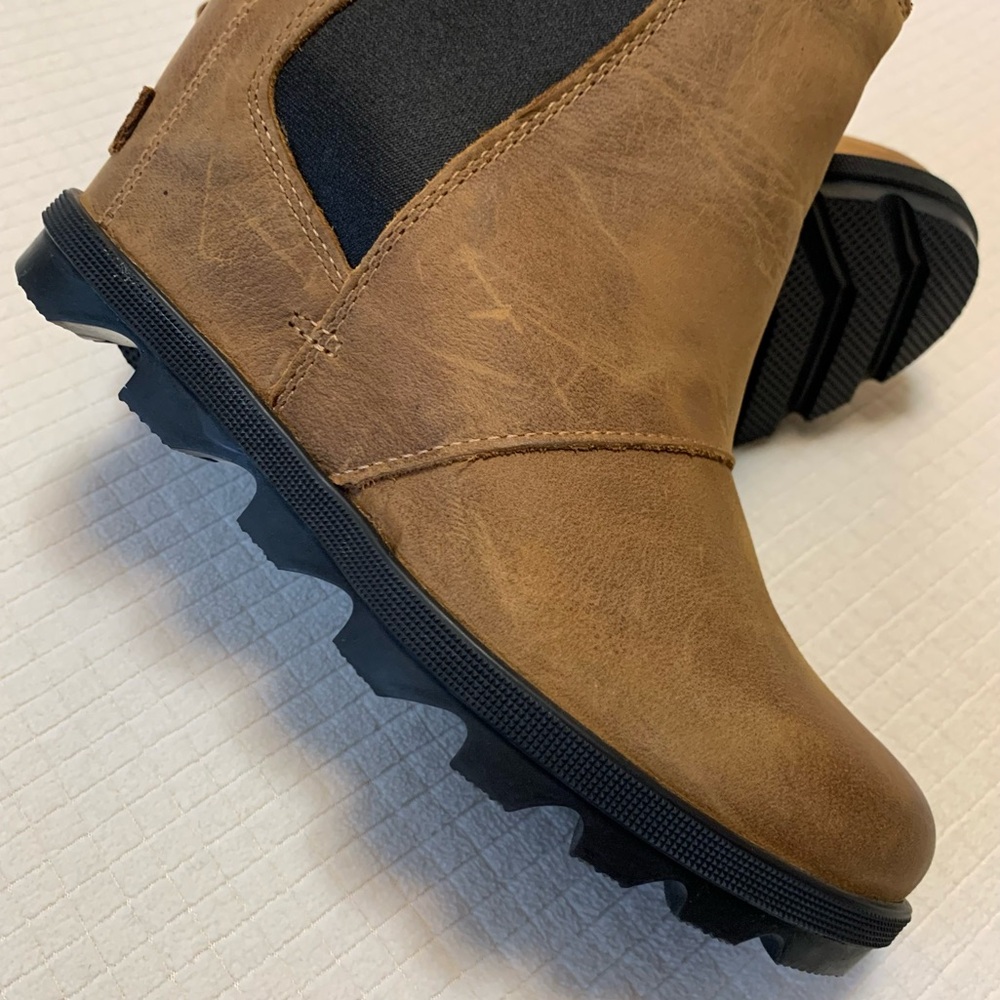 Sorel tan leather wedge boots from - Picture 7 of 13